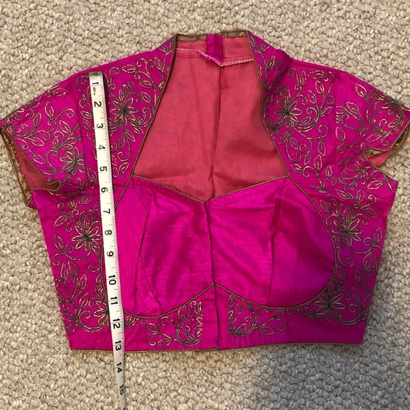 NWOT Yellow/Orange and Pink Chiffon Sari - Picture 12 of 12